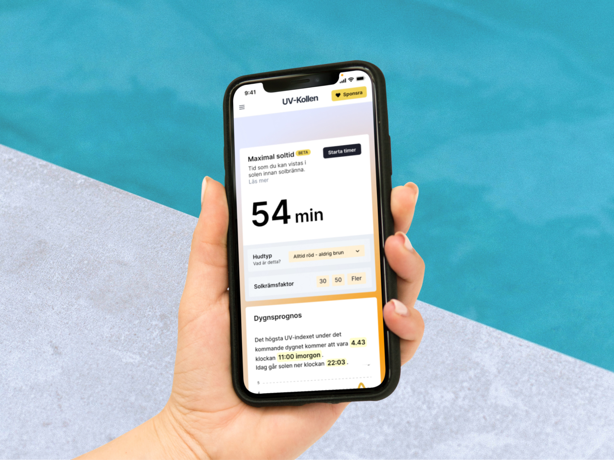 UV-Kollen: Swedish real-time UV-index and forecast service